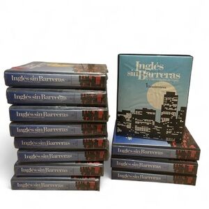 Ingles Sin Barreras Set 1-12 VHS Tape, Exercises And More Sealed Learn English